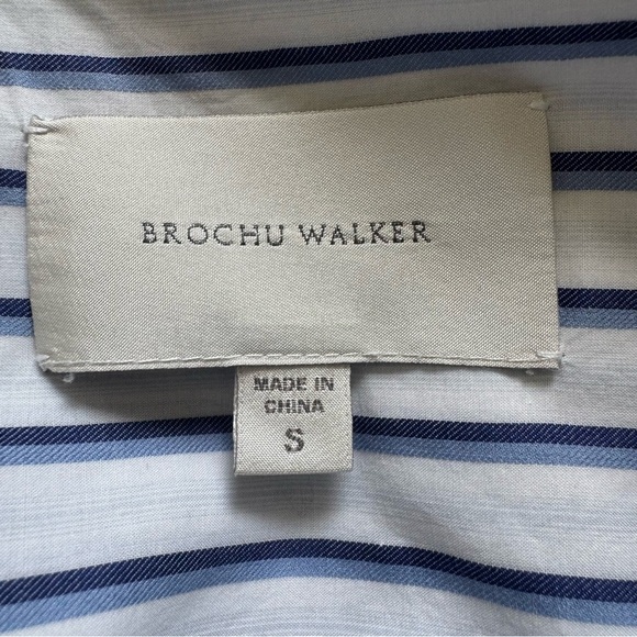 Brochu Walker Vada Blue Striped Button DownShirt  Top size Small - Picture 11 of 12